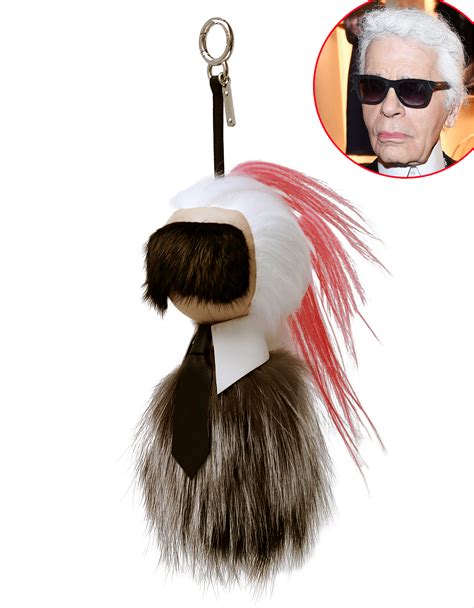 fendi fur keychain karl lagerfeld